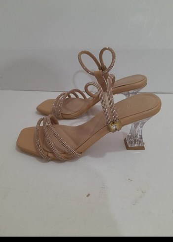 Diğer Diger Bej Stiletto Topuklu Kadın Abiye Ayakkabı