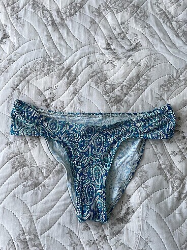 36 Beden Mango Mavi Renkli Desenli Bikini Takımı