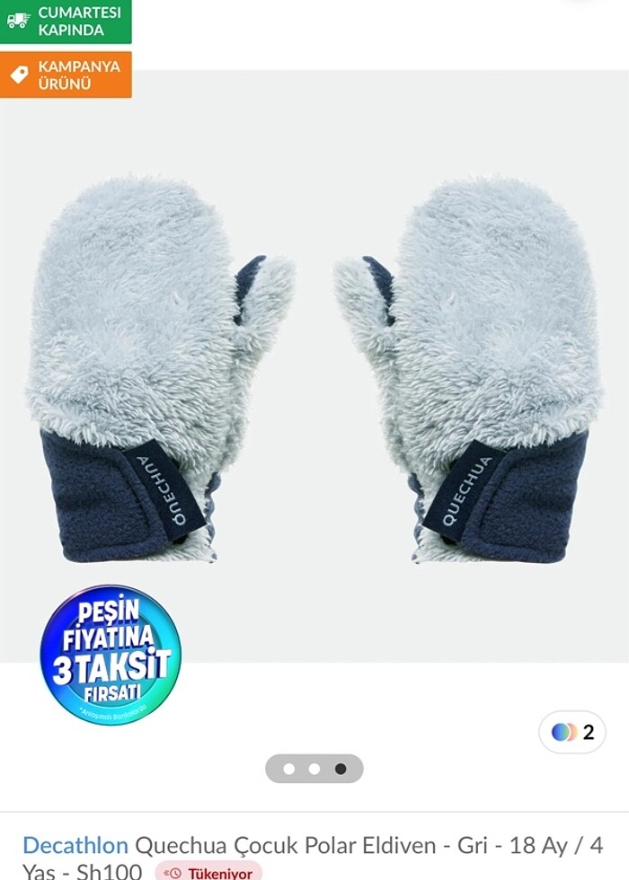 Decathlon yün eldiven - Görsel 2