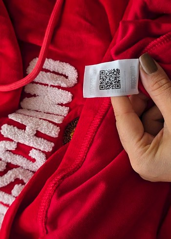 s Beden Moschino Kadife kapşonlu