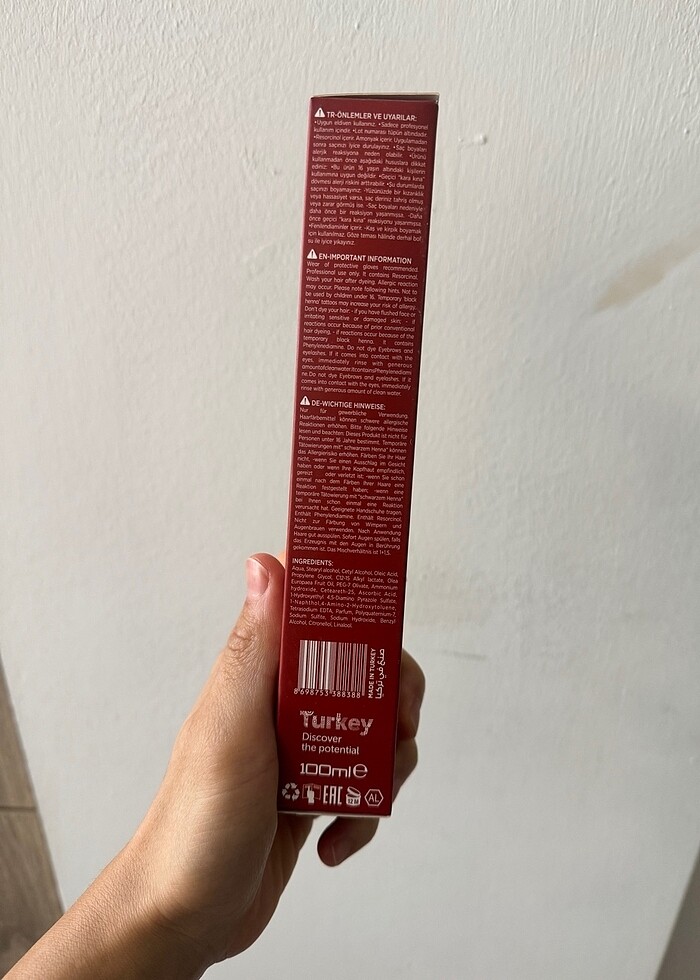 Çilek kırmızısı saç boyası 100 ml - Görsel 2