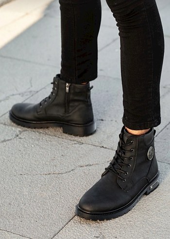 Siyah Süet Tokalı Erkek Bot - Görsel 3