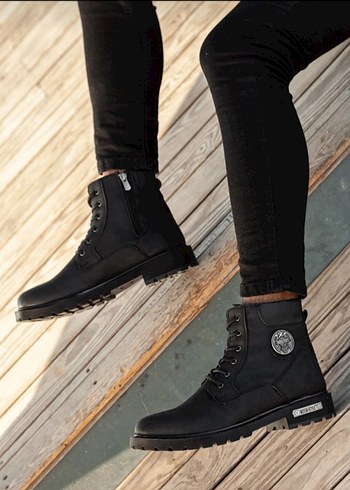 Siyah Süet Tokalı Erkek Bot - Görsel 4