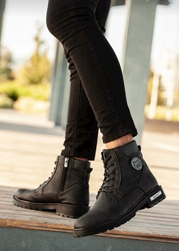 Siyah Süet Tokalı Erkek Bot - Görsel 5