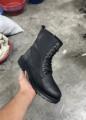 Siyah Deri Kürklü Stiletto Topuklu Kadın Bot - Görsel 4