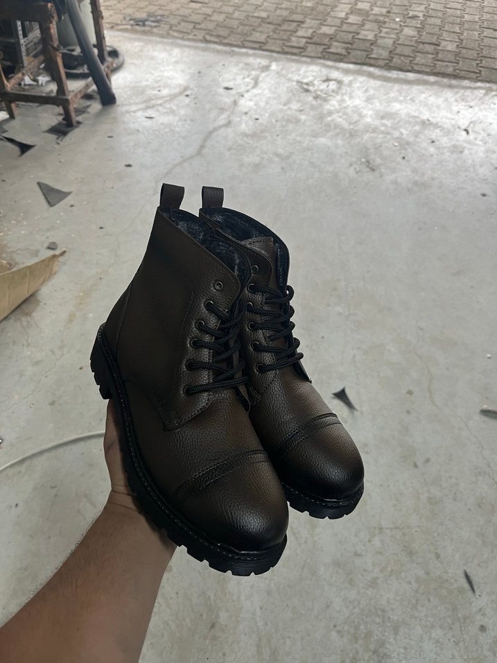 Kahverengi Kürklü Erkek Deri Bot - Görsel 3