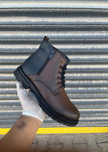 Kahverengi Deri Sokak Stili Erkek Bot - Görsel 2