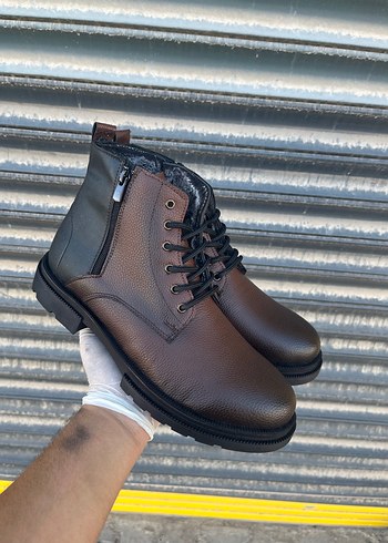 Kahverengi Deri Sokak Stili Erkek Bot - Görsel 4