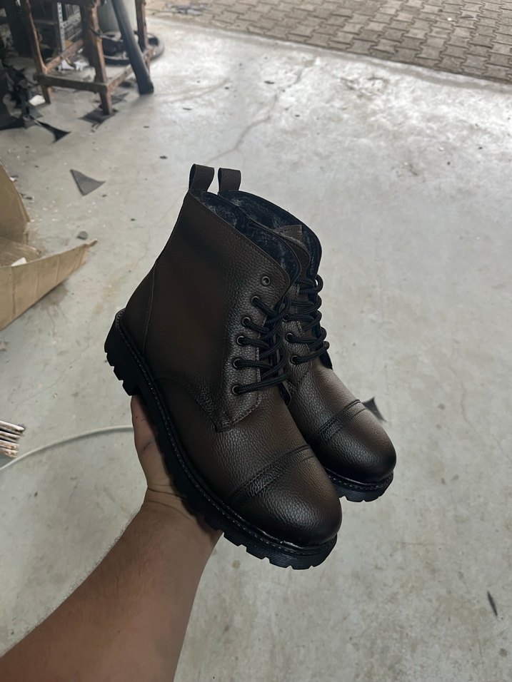 Kahverengi Kürklü Erkek Deri Bot - Görsel 2