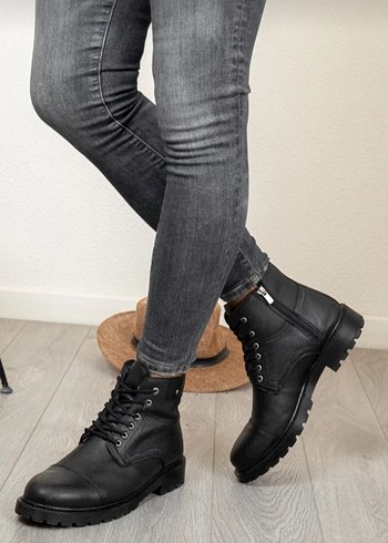 Erkek Siyah Deri Bağcıklı Bot - Görsel 3