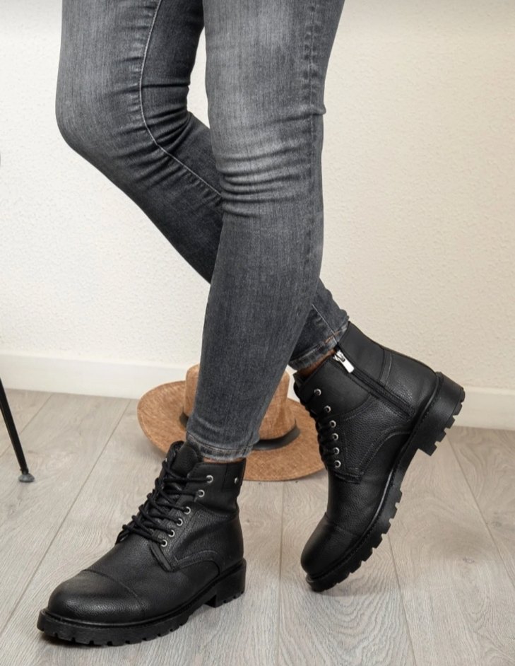 Erkek Siyah Deri Bağcıklı Bot - Görsel 3