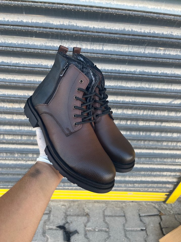 Kahverengi Deri Erkek Günlük Bot - Görsel 4