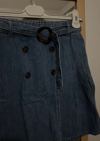 Kemerli Mini Kot Etek - Görsel 3