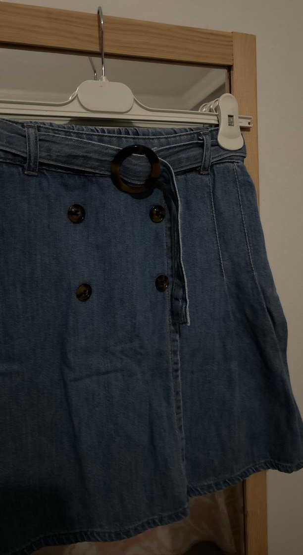 Kemerli Mini Kot Etek - Görsel 3