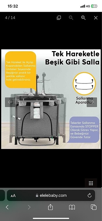 Beden siyah Renk Elele madre park beşik