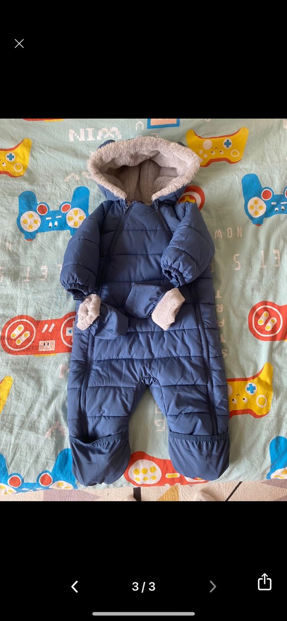 Mango Mavi Erkek Bebek astronot  Tulumu - Görsel 2