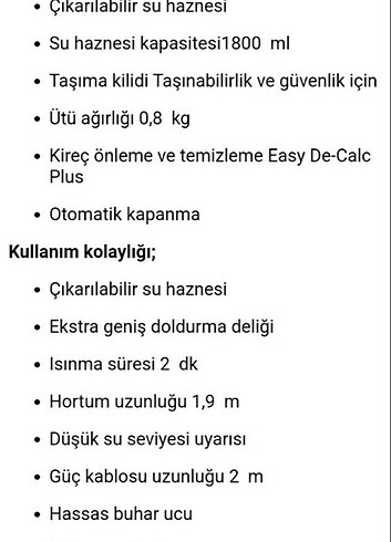 Beden #PHİLİPS BUHAR KAZANLI ÜTÜ