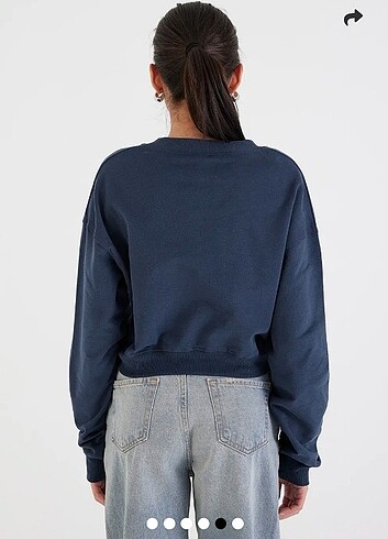 s Beden addax v yaka crop sweatshirt