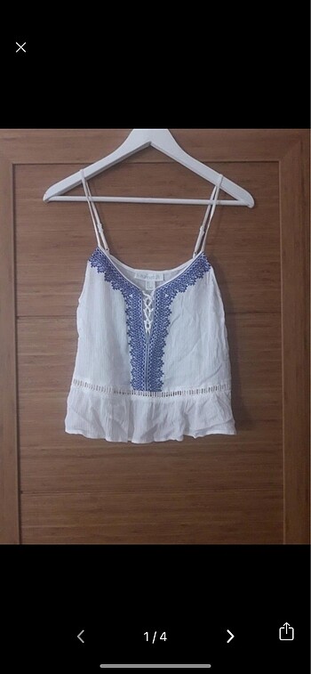 Forever 21 nakışlı etnik pamuklu buluz