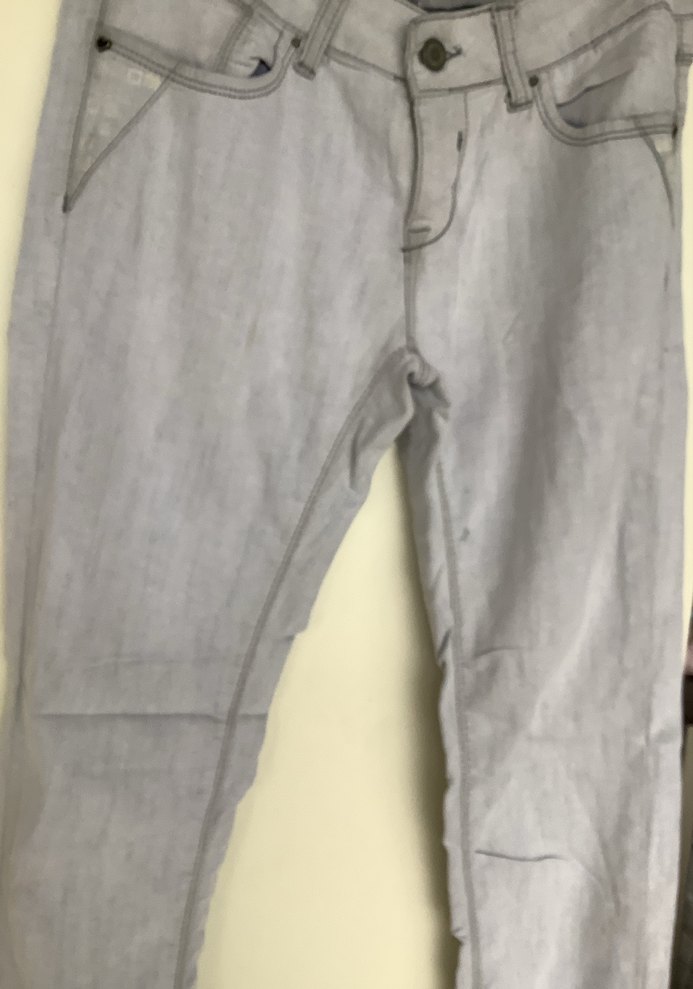 Gri Kadın Denim Pantolon Midi Boy - Görsel 5