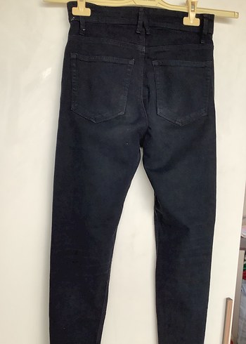 Siyah Düğmeli Kadın Skinny Jean - Görsel 5