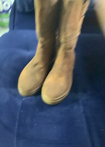 Bej Süet Kadın Dolgu Topuk Bot - Görsel 4