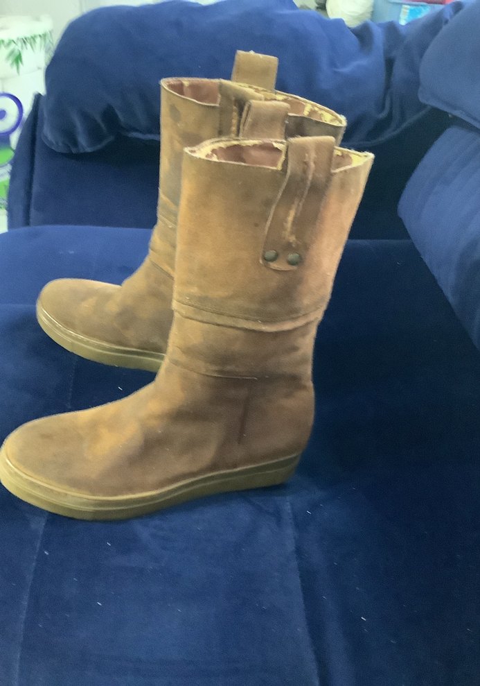 Bej Süet Kadın Dolgu Topuk Bot - Görsel 2