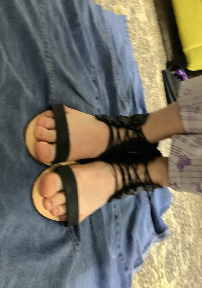 Kemerli Siyah Bohem Blok Topuklu Kadın Sandalet - Görsel 2