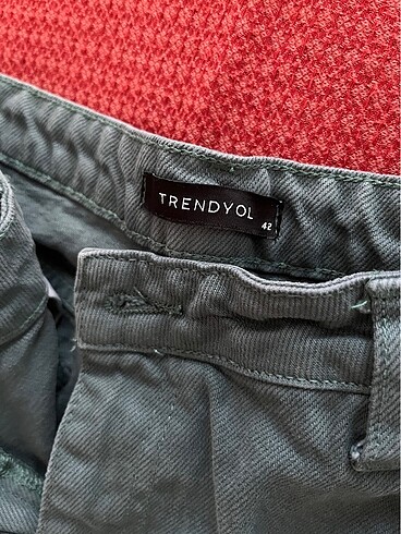 42 Beden yeşil Renk Trendyomilla geniş paça pantolon