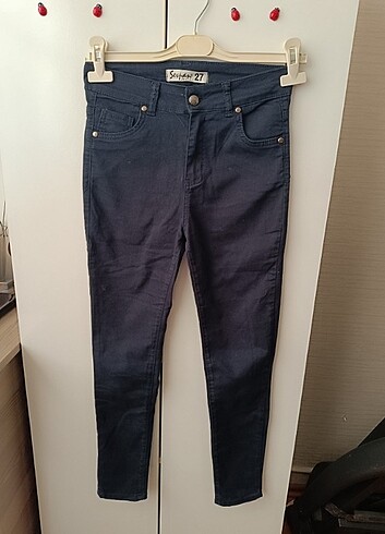 Skinny Lacivert Pantolon 