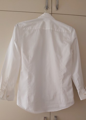 Beyaz Düğmeli Erkek Gömlek - Görsel 4