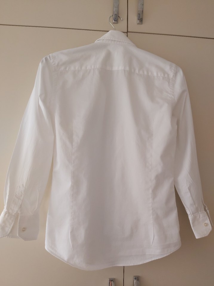 Beyaz Düğmeli Erkek Gömlek - Görsel 4