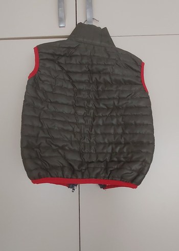 Erkek Çocuk Haki Fermuarlı Yelek - Görsel 3