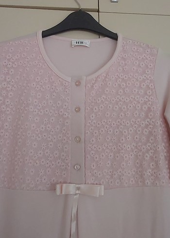 Pembe Uzun Kollu Gecelik Sıfır Ayarında - Görsel 2