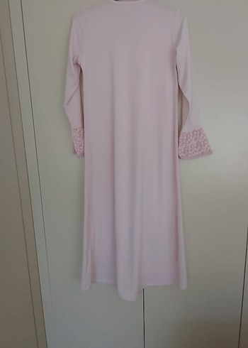 Pembe Uzun Kollu Gecelik Sıfır Ayarında - Görsel 3