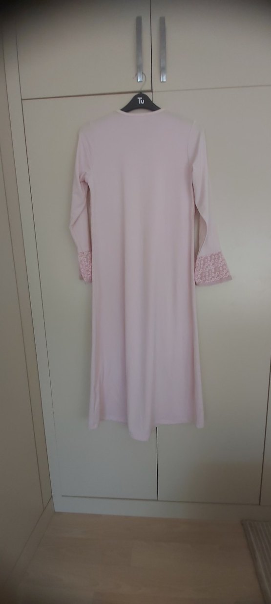 Pembe Uzun Kollu Gecelik Sıfır Ayarında - Görsel 3