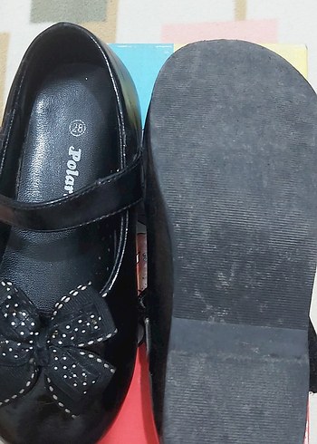 Kız Çocuk Siyah Tokalı Babet Ayakkabı - Görsel 2