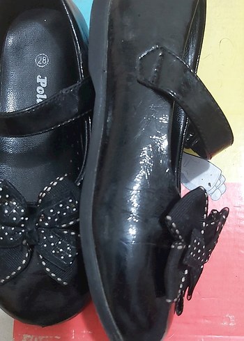 Kız Çocuk Siyah Tokalı Babet Ayakkabı - Görsel 4