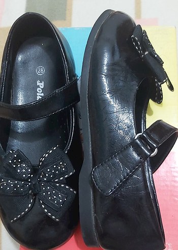 Kız Çocuk Siyah Tokalı Babet Ayakkabı - Görsel 3
