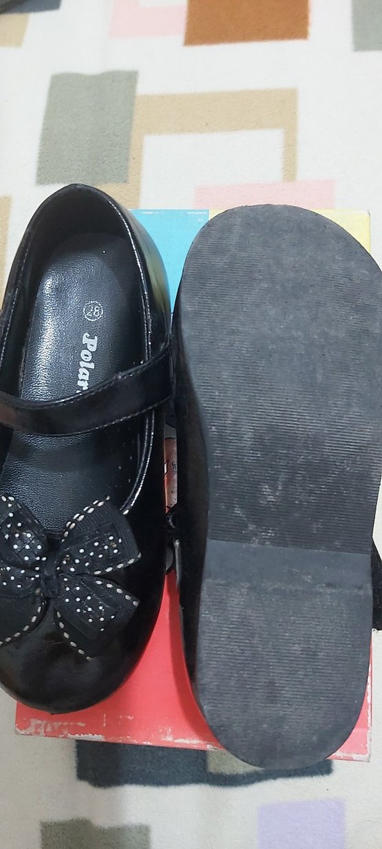 Kız Çocuk Siyah Tokalı Babet Ayakkabı - Görsel 2