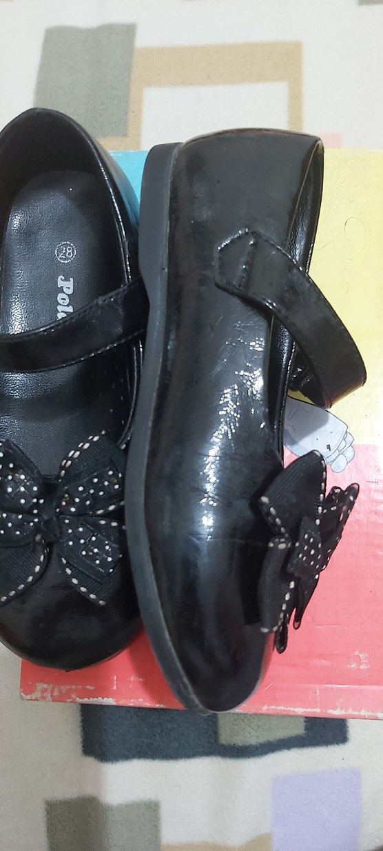 Kız Çocuk Siyah Tokalı Babet Ayakkabı - Görsel 4