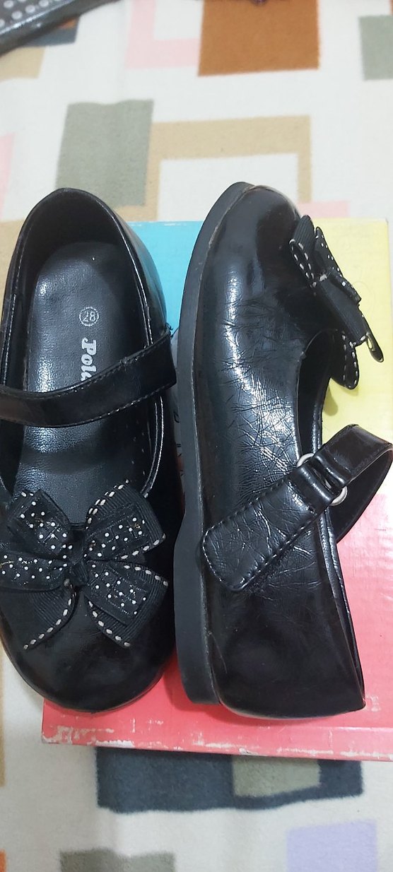 Kız Çocuk Siyah Tokalı Babet Ayakkabı - Görsel 3