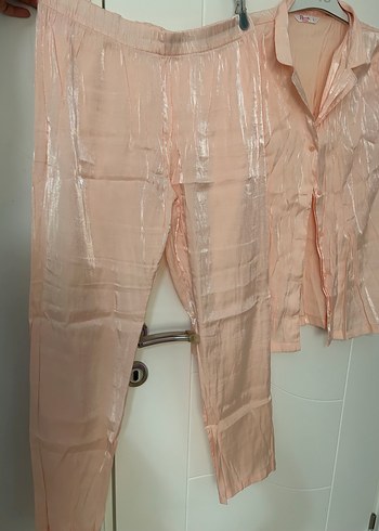 Saten pudra pijama - Görsel 3