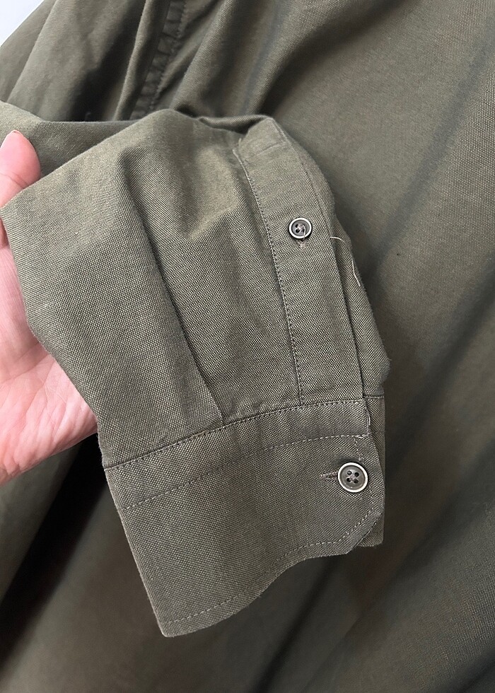 Yeşil regular gömlek - Görsel 5