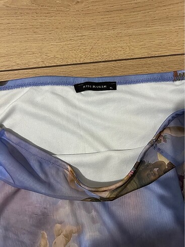 Midi boy şifon yüksek bel desenli etek - Görsel 6