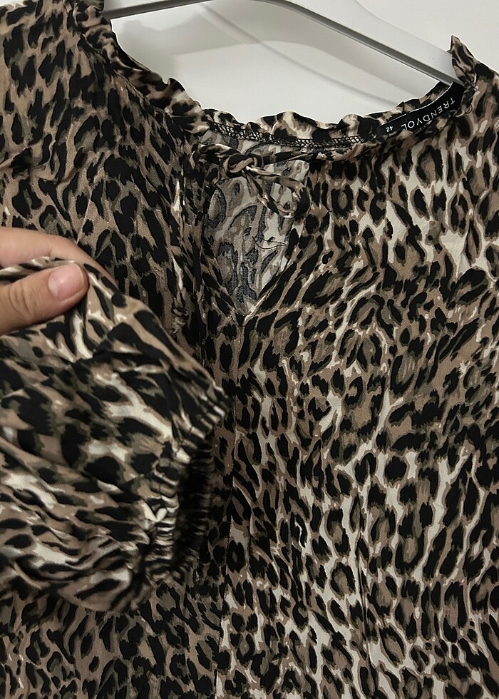 Leopar desenli tunik - Görsel 4