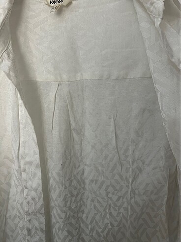Beyaz saten gömlek - Görsel 4