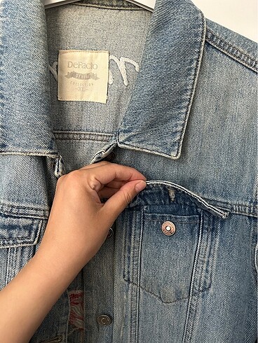 Şık kot çeket - Görsel 5