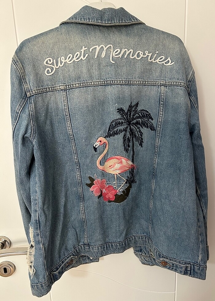 Şık kot çeket - Görsel 2