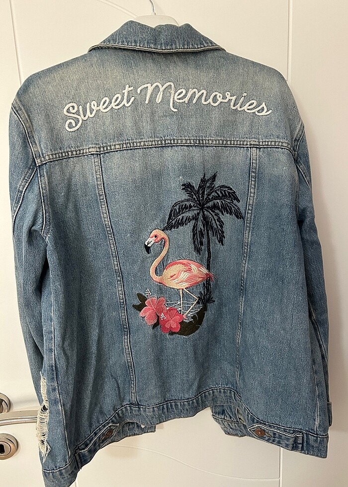 Şık kot çeket - Görsel 3